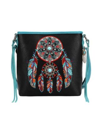 MW1241G-9360 BK Montana West Dream Catcher Collection Concealed Carry Crossbody