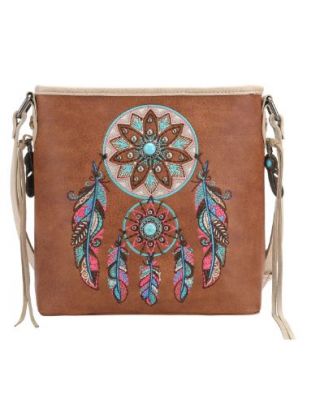 MW1241G-9360 BR Montana West Dream Catcher Collection Concealed Carry Crossbody