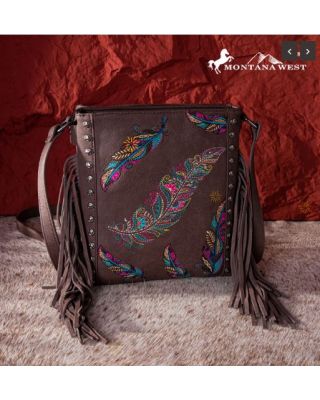 MW1242G-9360 CF Montana West Embroidered Collection Concealed Carry Crossbody