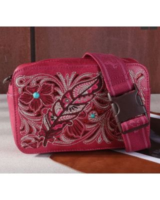 MW1244-156 HPK Montana West Embroidered Floral Cut-out Collection Fanny Pack