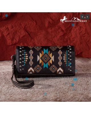 MW1245-W002 CF Montana West Embroidered Collection Wallet