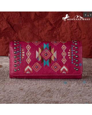 MW1245-W002 HPK Montana West Embroidered Collection Wallet