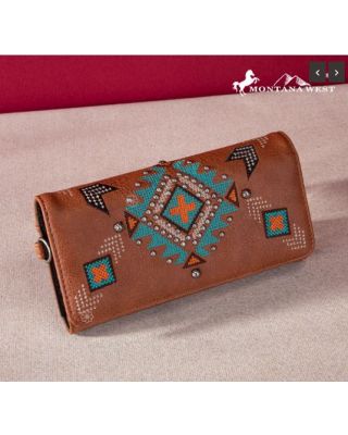 MW1248-W002 BR Montana West Embroidered Collection Wallet