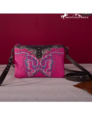 MW1253-181 HPK Montana West Embroidered Collection Clutch/Crossbody