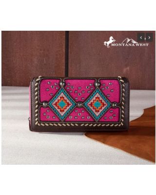 MW1254-W010 HPK Montana West Buckle Aztec Collection Wallet