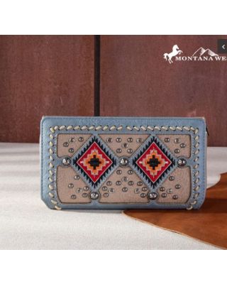 MW1254-W010 KH Montana West Buckle Aztec Collection Wallet