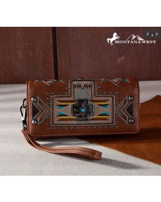 MW1261-W002 BR Montana West Concho Collection Wallet