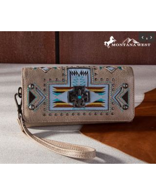 MW1261-W002 KH Montana West Concho Collection Wallet