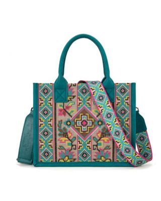 MW1278G-8899 TQ Montana West Embroidered Collection Concealed Carry Tote