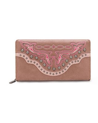 MW1281-W010 PK Montana West Embroidered Wallet