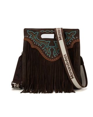 MW1281G-9360 CF Montana West Fringe Concealed Carry Tote/Crossbody