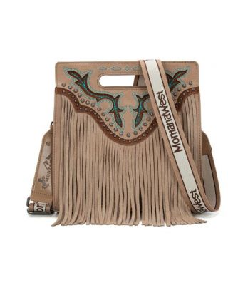 MW1281G-9360 TN Montana West Fringe Concealed Carry Tote/Crossbody