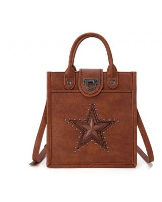 MW1288-8360 BR Montana West Lonestar Collection Tote/ Crossbody