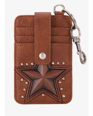 MW1288-W007 BR Montana West Lonestar Collection Mini Key Ring Card Case