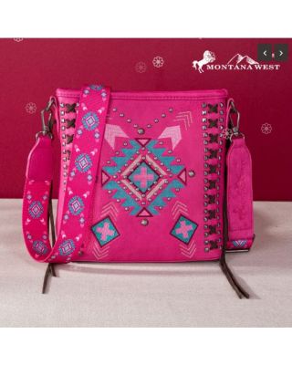 MW1248G-9360 HPK Montana West Embroidered Aztec Collection Concealed Carry Crossbody