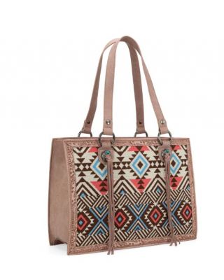 MW1292G-8110 PK Montana West Aztec Tapestry Concealed Carry Tote