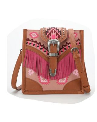 MW1294-9361 PK Montana West Buckle Collection Crossbody Bag