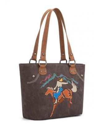 MW1297G-8317 CF Montana West Embroidered Collection Concealed Carry Tote