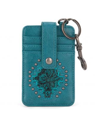 MW1299-W007 TQ Montana West Tooled Collection Mini Key Ring Card Case