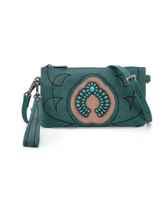 MW1302-181 TQ Montana West Concho Collection Crossbody/Wristlet