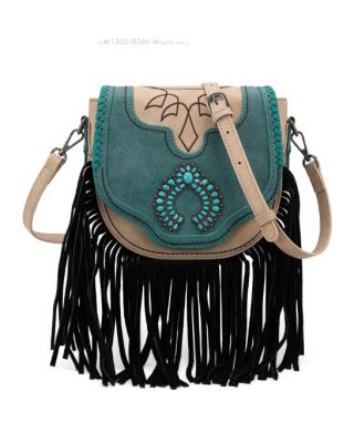 MW1302-8360 TN Montana West Concho Fringe Collection Saddle Bag/Crossbody