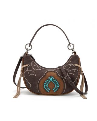 MW1302-919 CF Montana West Concho Collection Crescent Crossbody Bag