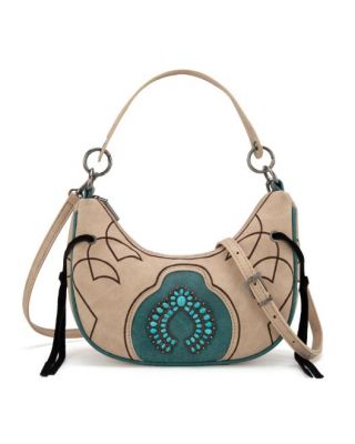 MW1302-919 TN Montana West Concho Collection Crescent Crossbody Bag