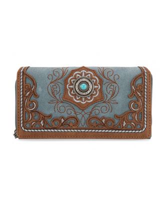 MW1307-W010 JN Montana West Embroidered Concho Collection Wallet