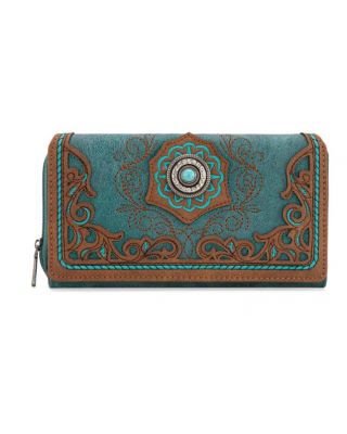 MW1307-W010 TQ Montana West Embroidered Concho Collection Wallet