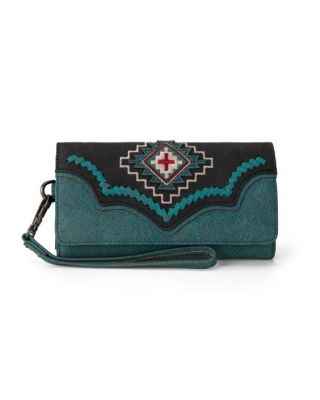 MW1310-W002 BK Montana West Embroidered Collection Wallet