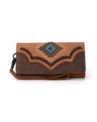 MW1310-W002 BR Montana West Embroidered Collection Wallet