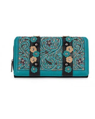 MW1313-W010 TQ Montana West Embroidered Collection Wallet