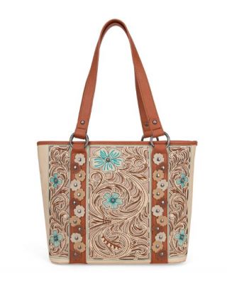MW1313G-8317 TN Montana West Embroidered Concealed Carry Tote
