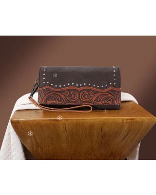 MW1314-W002 CF Montana West Tooled Collection Wallet