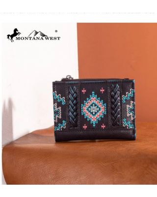 MW1317-W052 TQ Montana West Embroidered Aztec Collection Wallet