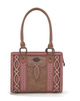 MW1325G-8317 PK Montana West Cut-Out Embroidered Concealed Carry Tote