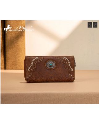 MW1335-W010 BR Montana West Embossed Collection Wallet