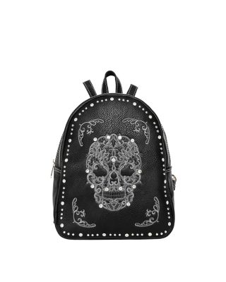 MW494G-9110 BK Montana West Sugar Skull Collection Backpack