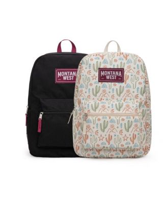 MWC-5751S BG Montana West Western Horse Print Backpack -2Pcs Set 