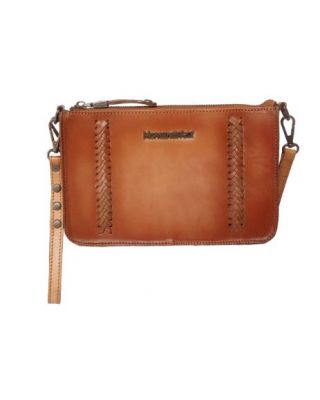 MWG01-9063 BR Montana West Genuine Leather Collection Crossbody/Wristlet