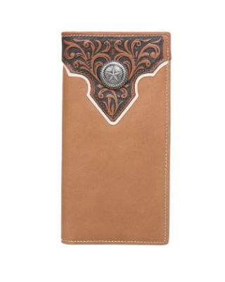 MWL-W043 BR Montana West Genuine Leather Tooled Men's Wallet Assortment Colors