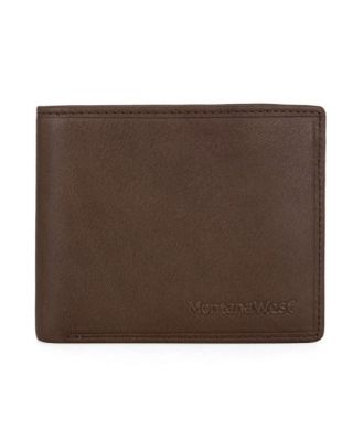 MWS01-W001 CF Genuine Leather Men's Bi-Fold Wallet