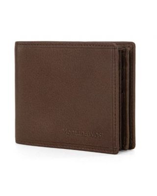 MWS05-W001 CF Genuine Leather Men's Bi-Fold Gusseted Wallet