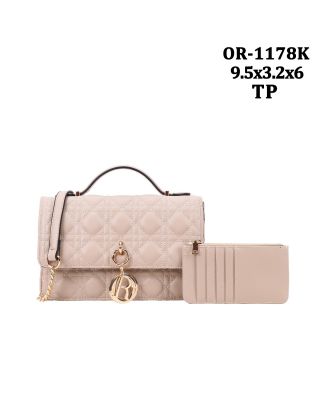 OR-1178K TP CROSS BODY QUILT DESIGNER BAG WITH CARD HOLD