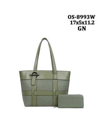OS-8993W GN HOBO BUCKLE BAG WITH WALLET