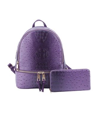 OS1062 PP OSTRICH BACKPACK WITH WALLET