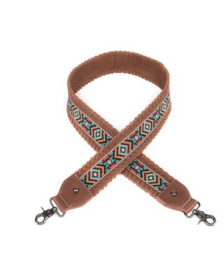 PST-1013 BR Montana West Western Guitar Style Embroidered Aztec Crossbody Strap