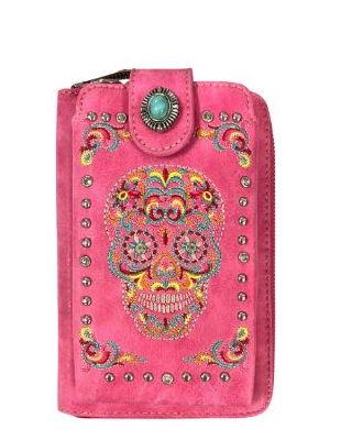 PHD-126 HPK American Bling Embroidered Collection Phone Wallet/Crossbody 