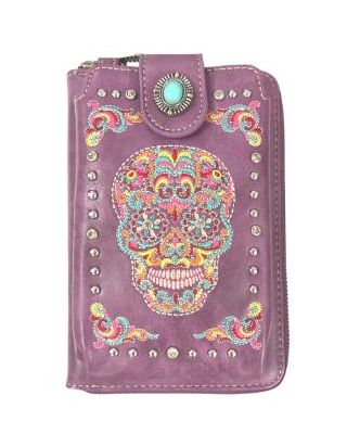 PHD-126 PP American Bling Embroidered Collection Phone Wallet/Crossbody 