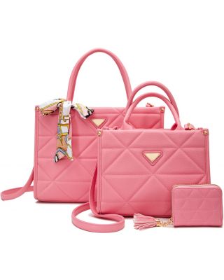 PU24806-T3 PK DESIGNER 2 HANDBAG WITH 1WALLET SET